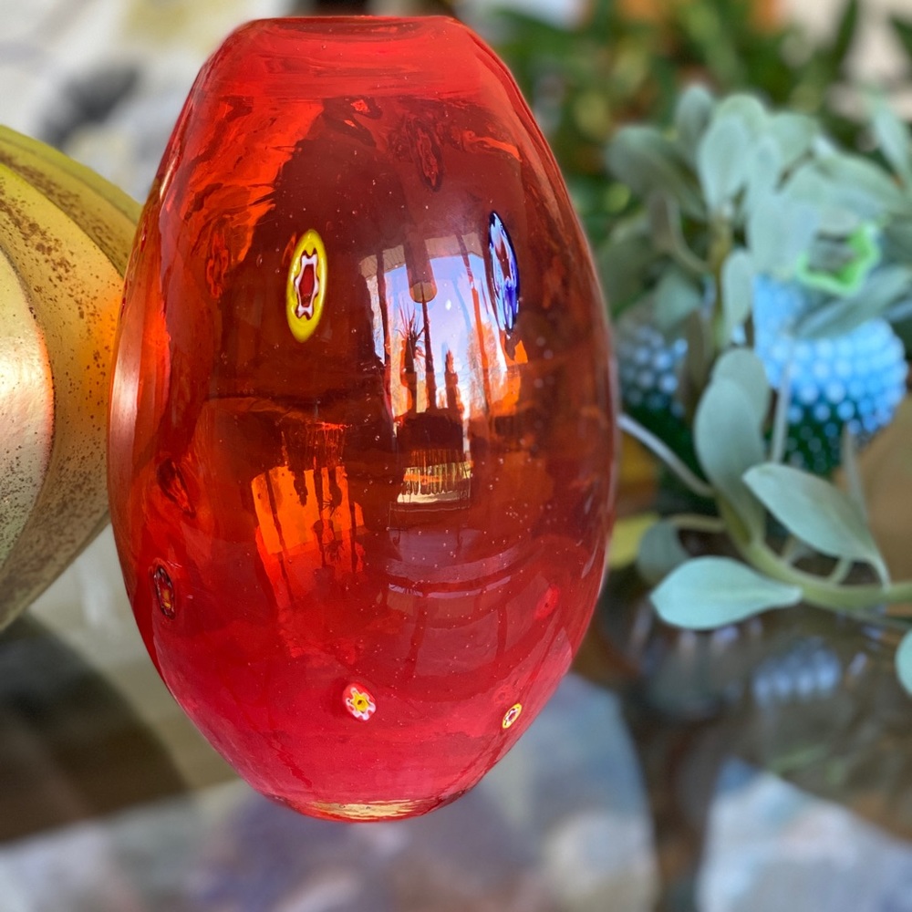 Rare Margie’s Garden hand blown vintage glass